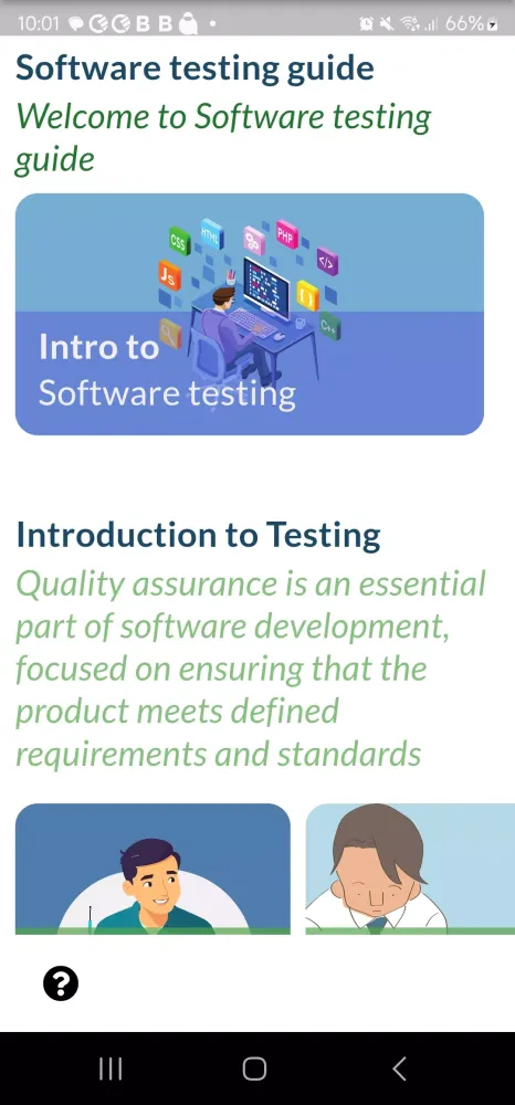 Software testing guide Screenshots