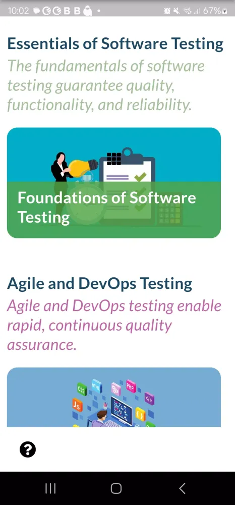 Software testing guide Screenshots