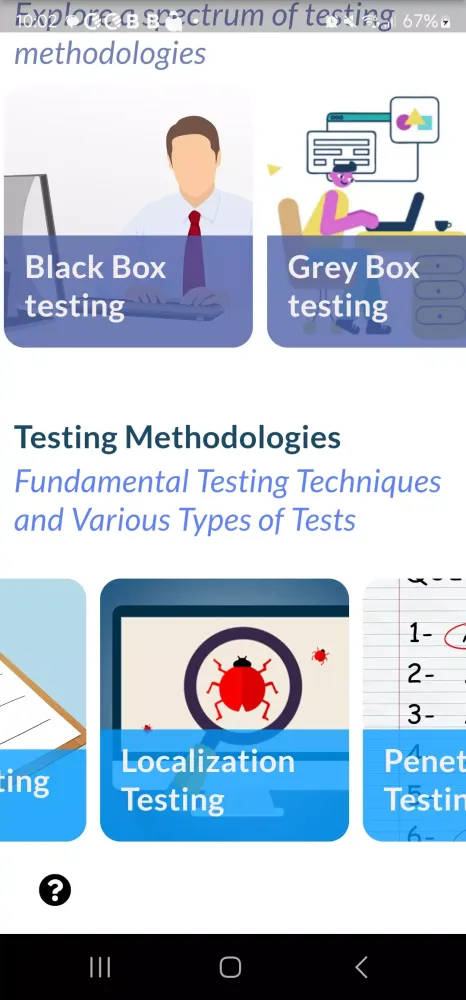 Software testing guide Screenshots