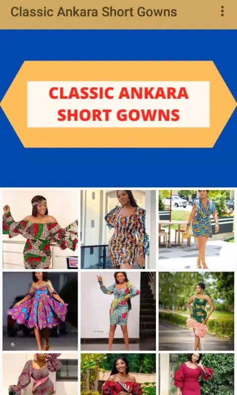 Tangkapan skrin Classic Ankara Short Gowns