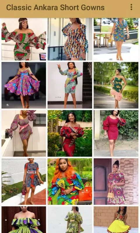 Tangkapan skrin Classic Ankara Short Gowns