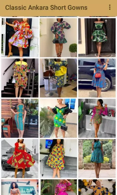 Tangkapan skrin Classic Ankara Short Gowns