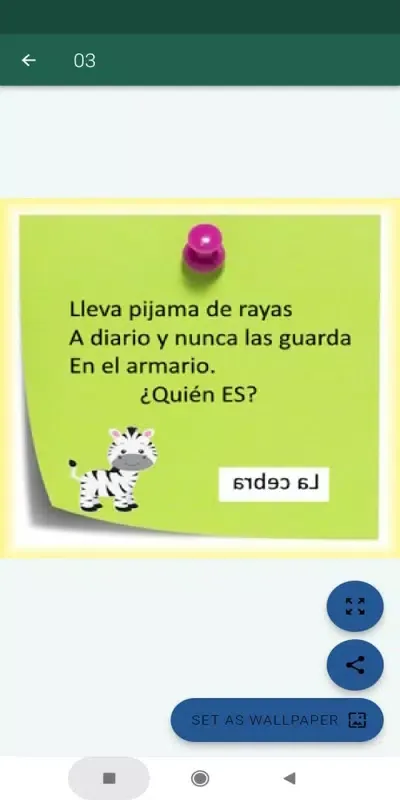 Ảnh chụp màn hình của Acertijos y trabalenguas