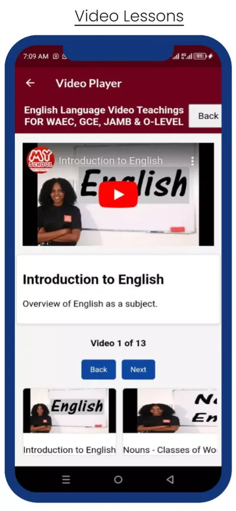 English Language Screenshots
