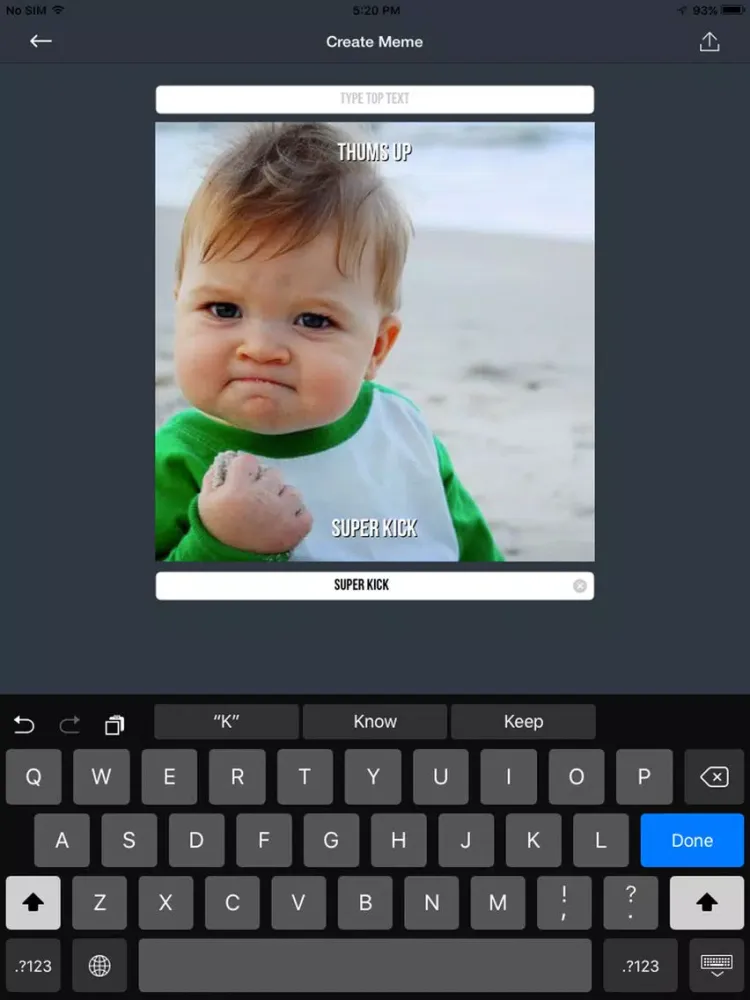 Tangkapan layar Meme Queen iPad 