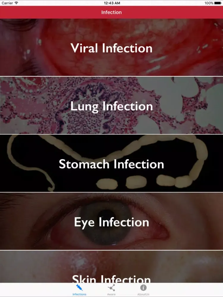 Captures d'écran de Infections iPad 