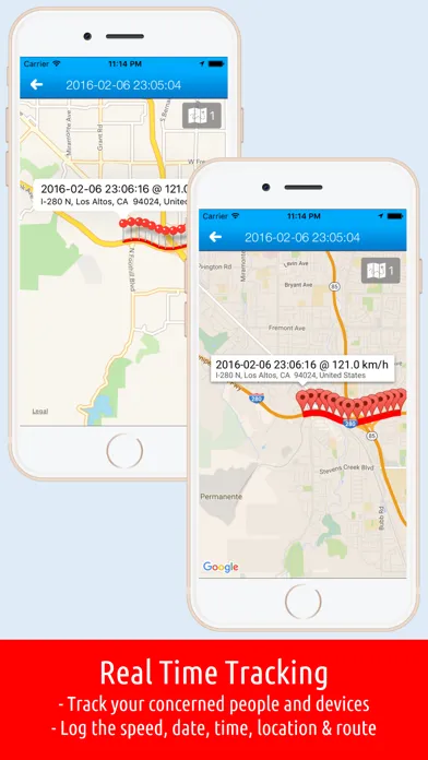 GPS Tracker－Mobile Tracking, Routing Record Screenshots