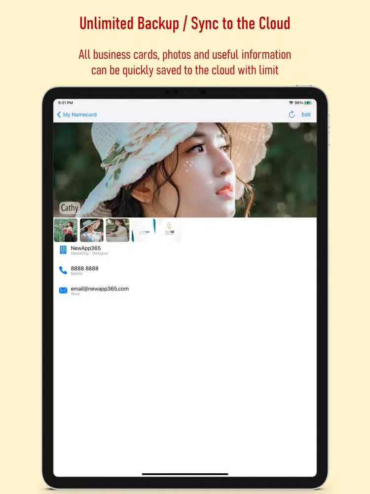 Tangkapan skrin New World ID Contacts iPad 