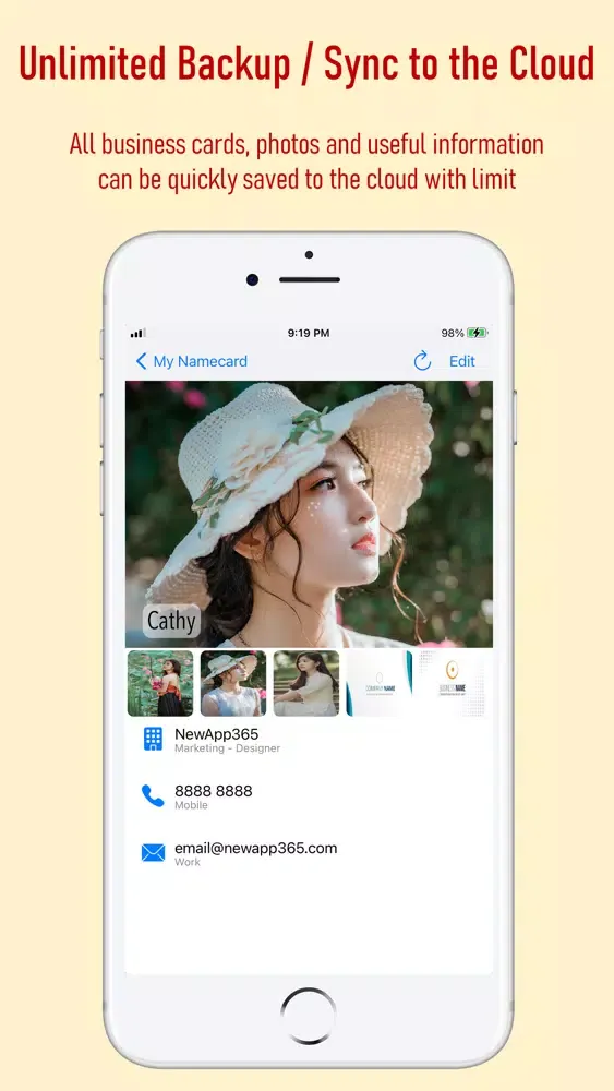 Tangkapan skrin New World ID Contacts