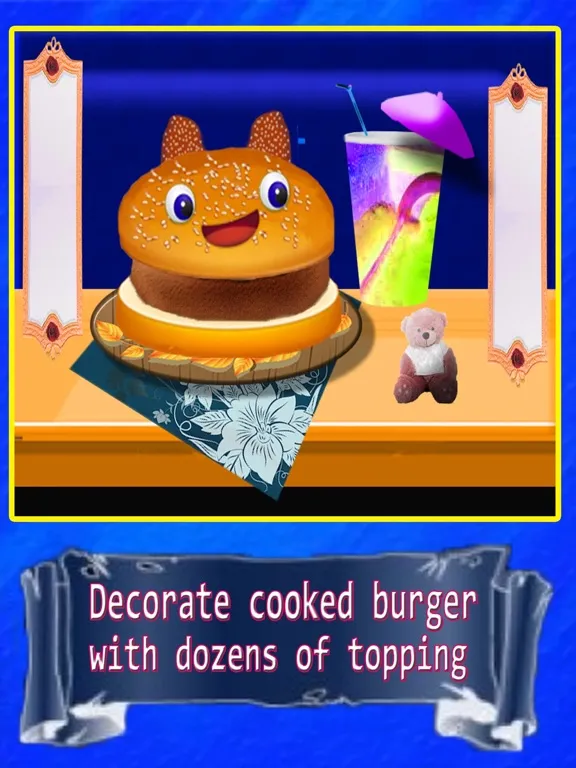 Burger fast food cooking games iPad 应用截图