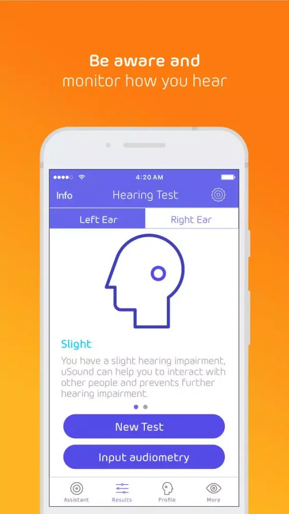 Ảnh chụp màn hình của uSound (Hearing Assistant)