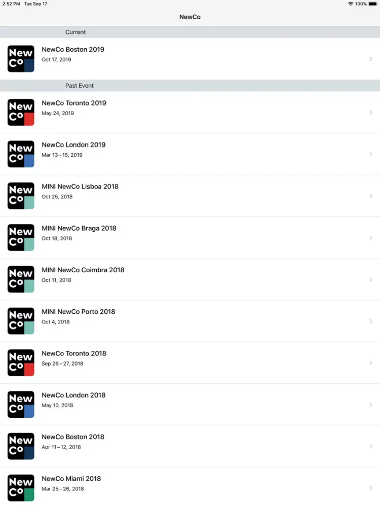 NewCo Festivals iPad  스크린샷
