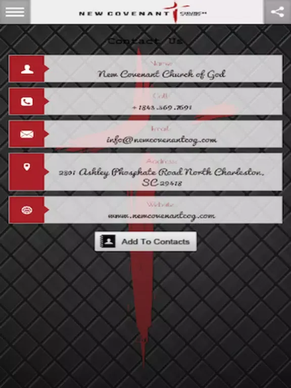 Capturas de tela do New Covenant COG iPad 