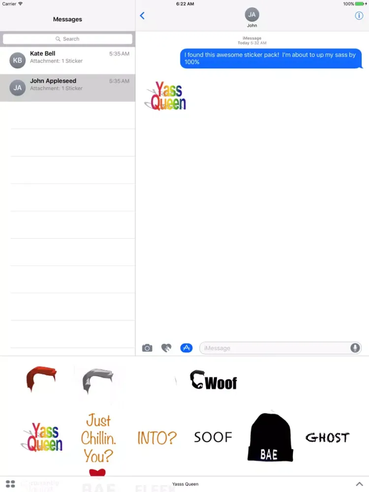 Yasss Queen - Sass & Shade LGBT Stickers iPad  Screenshots