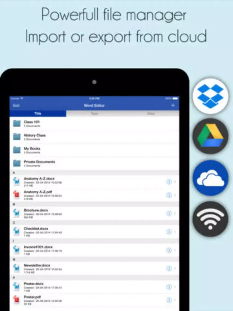 Documents Pro - for Microsoft Office Word edition iPad  Screenshots