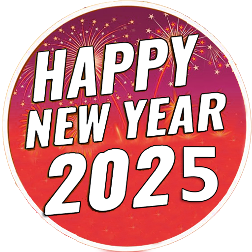 Happy New Year Stickers 2025