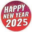Happy New Year Stickers 2025