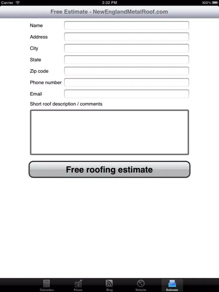Tangkapan skrin Metal Roofing Calculator iPad 