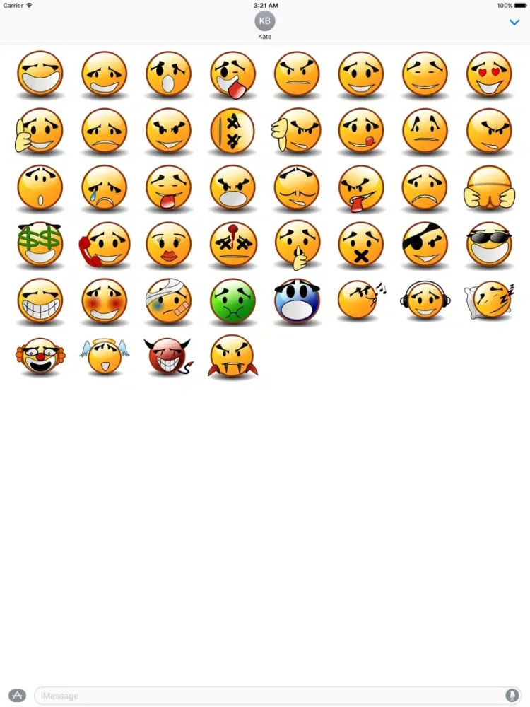 Smiley-Stickers iPad  Screenshots