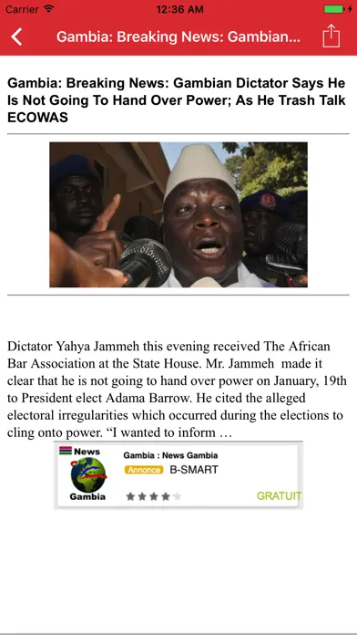 News Gambia Ekran Görüntüleri