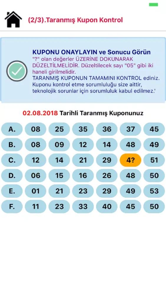Скриншоты mobLotto, Loto, Şans Top Sonuç
