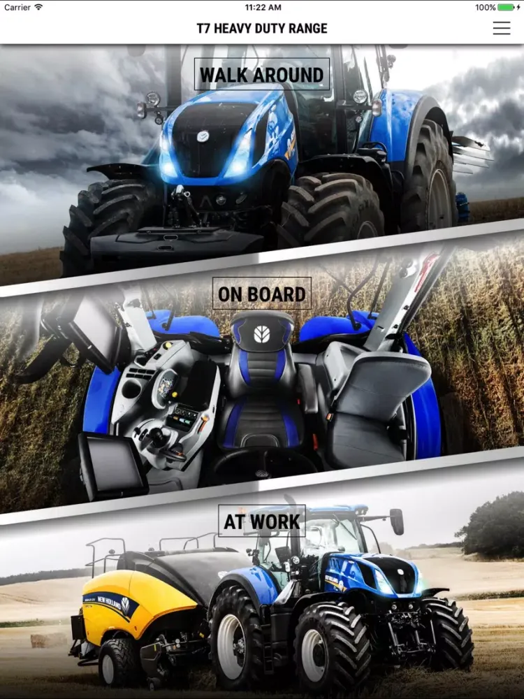 Zrzuty ekranu New Holland Ag T7 HD - Dealer iPad 
