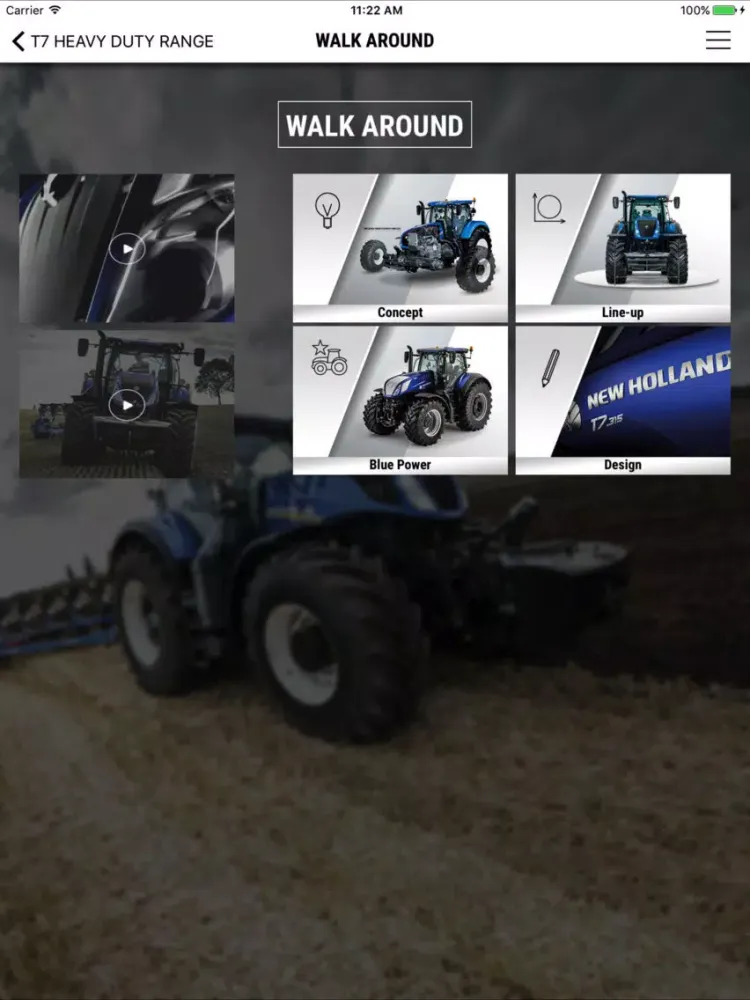 Zrzuty ekranu New Holland Ag T7 HD - Dealer iPad 