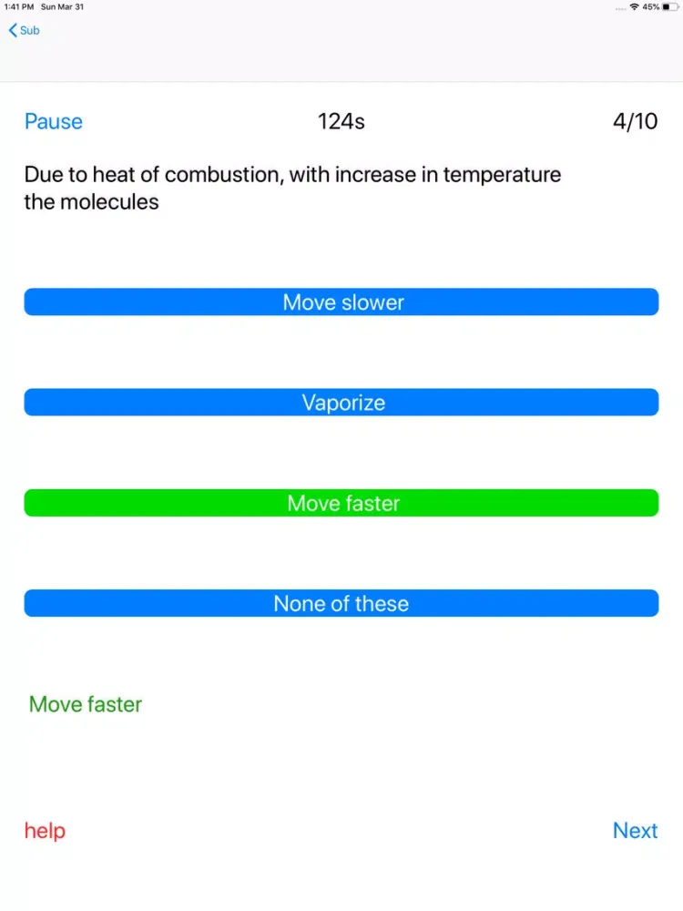 Ảnh chụp màn hình của Mechanical MCQ Quiz iPad 