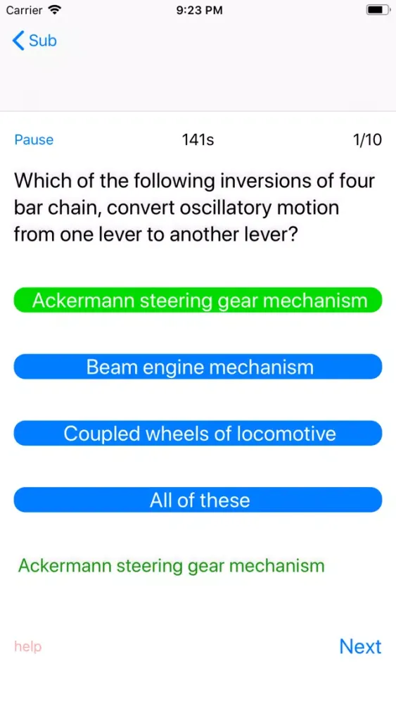 Ảnh chụp màn hình của Mechanical MCQ Quiz