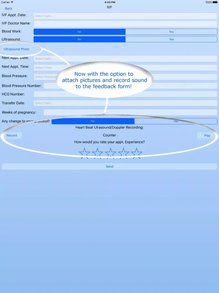 Surrogacy Status App iPad  स्क्रीनशॉट