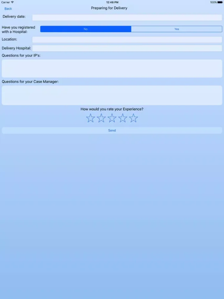 Surrogacy Status App iPad  स्क्रीनशॉट