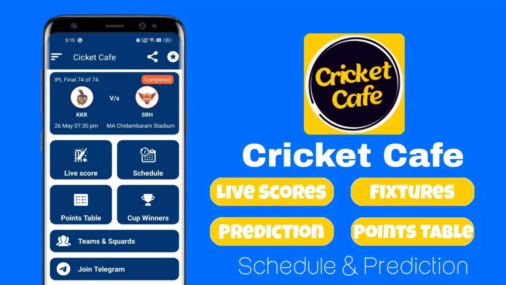 Ảnh chụp màn hình của Cricket Cafe : Schedule 2025