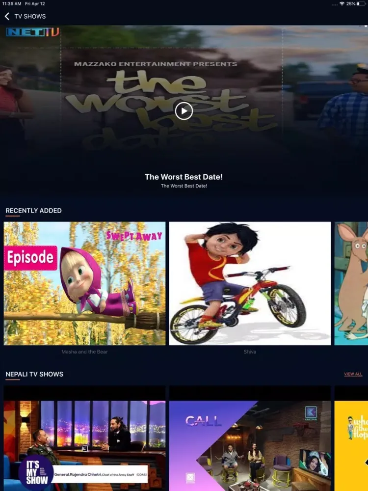 Zrzuty ekranu MAX NETTV iPad 