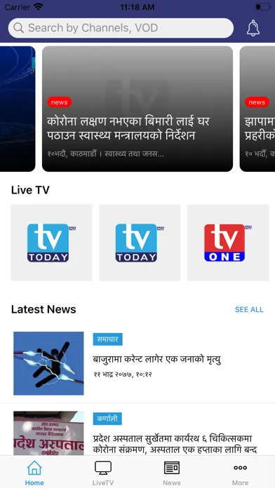 Tangkapan layar TV TODAY NEPAL