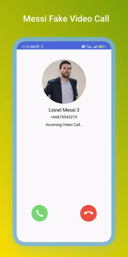 Capturas de pantalla de Ronaldo Messi Fake Video Call
