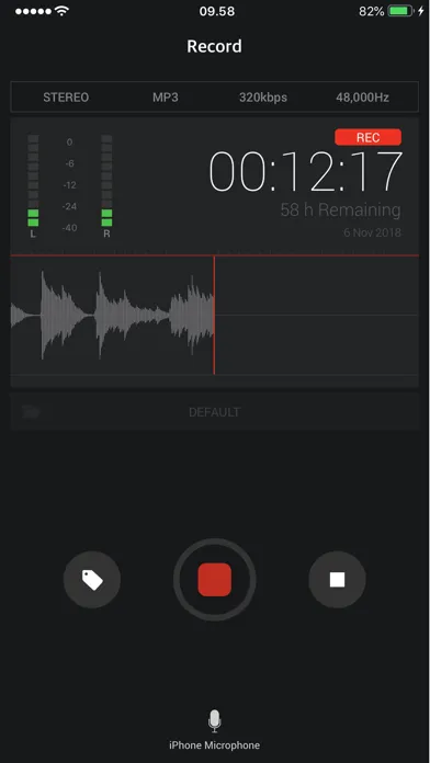 Capturas de tela do AVR X PRO - Voice Recorder