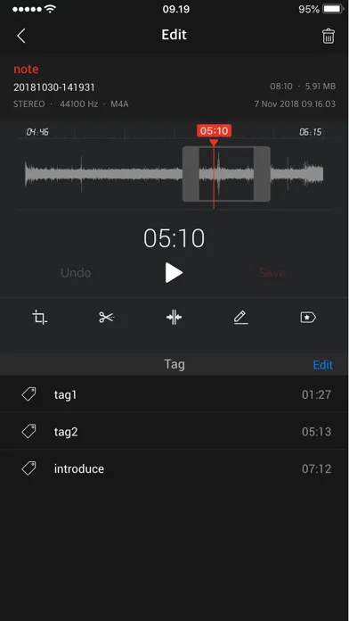 Capturas de tela do AVR X PRO - Voice Recorder