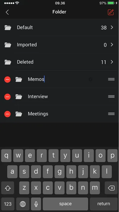 Capturas de tela do AVR X PRO - Voice Recorder
