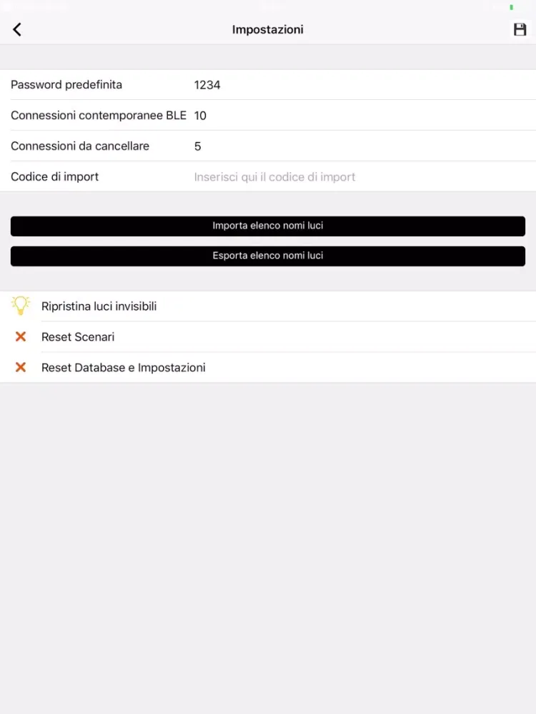 Ảnh chụp màn hình của beblazeSET iPad 