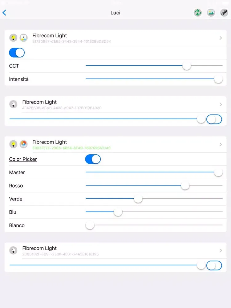 Tangkapan layar Fibrecom Go iPad 