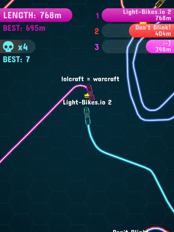 Скриншоты Light-Bikes.io 2 iPad 