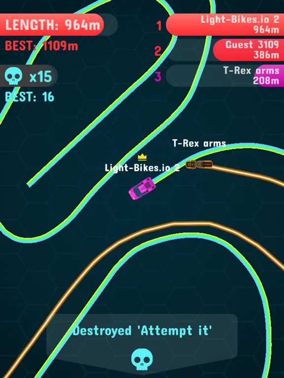 Скриншоты Light-Bikes.io 2 iPad 