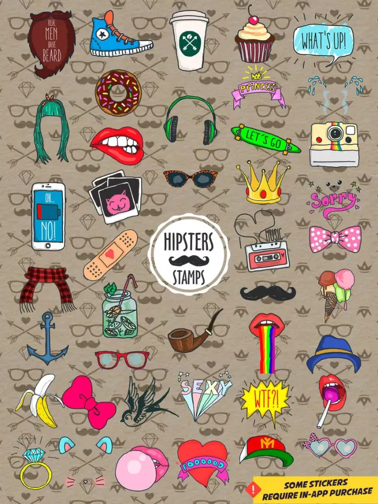 Hipsters Stamps iPad  Ekran Görüntüleri