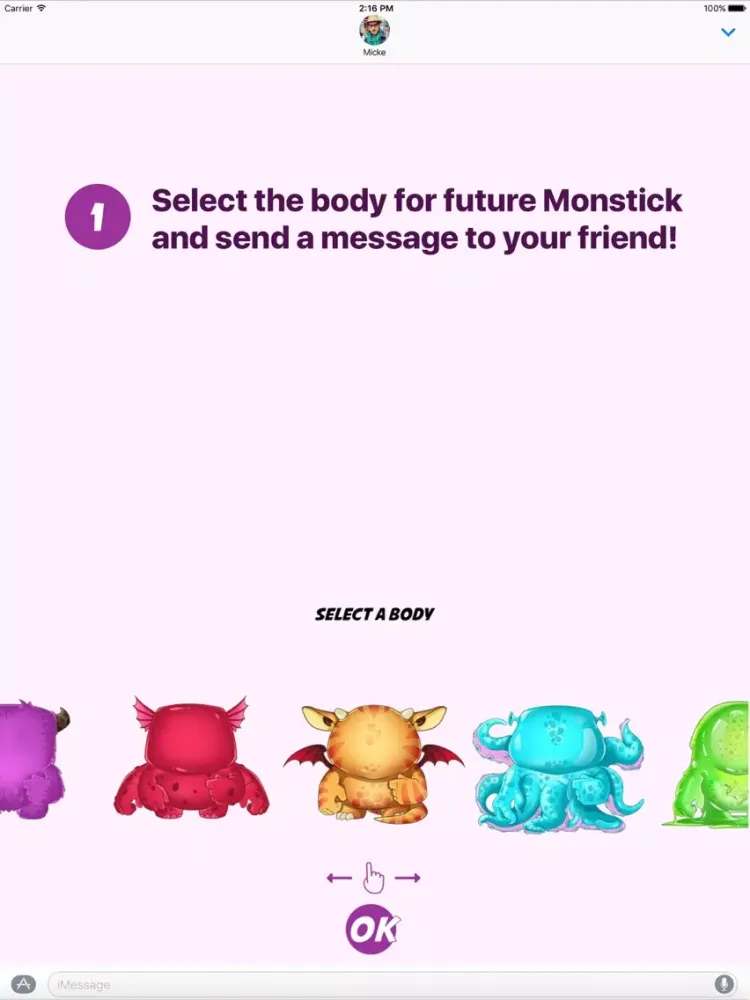 ภาพหน้าจอของ Monstick iPad 