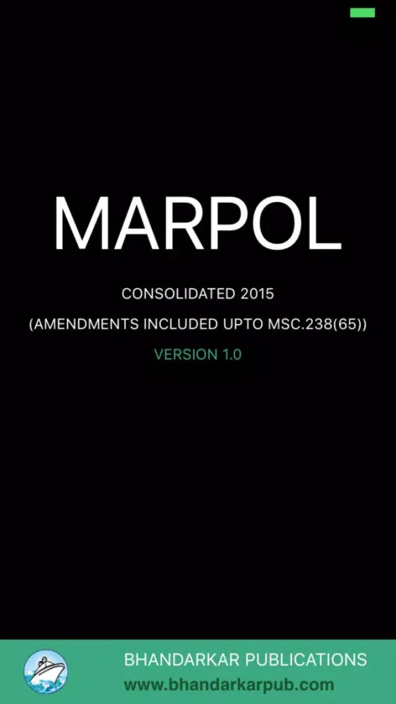 Captures d'écran de MARPOL 73/78 Consolidated 2015