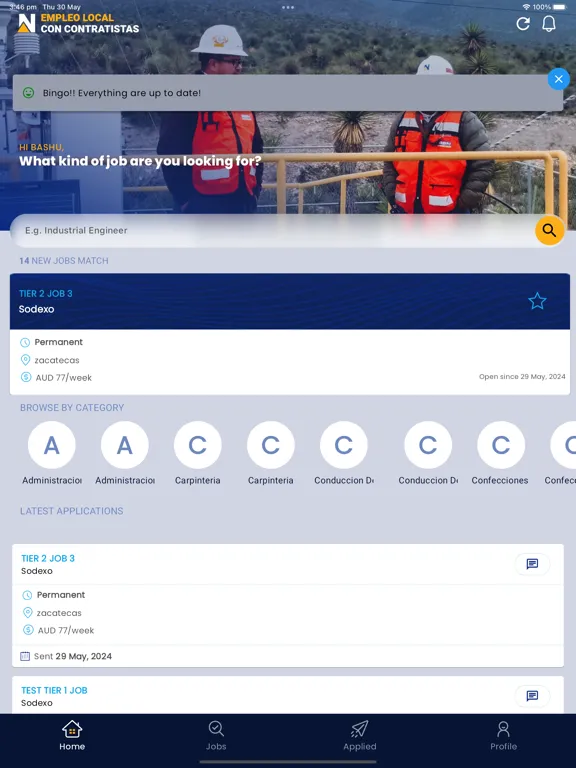 Capturas de pantalla de Empleo local - Newmont iPad 