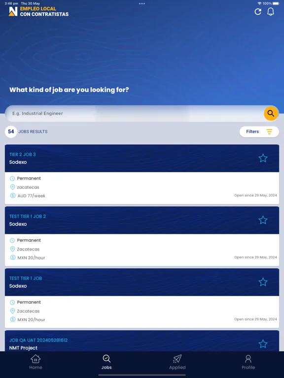 Capturas de pantalla de Empleo local - Newmont iPad 