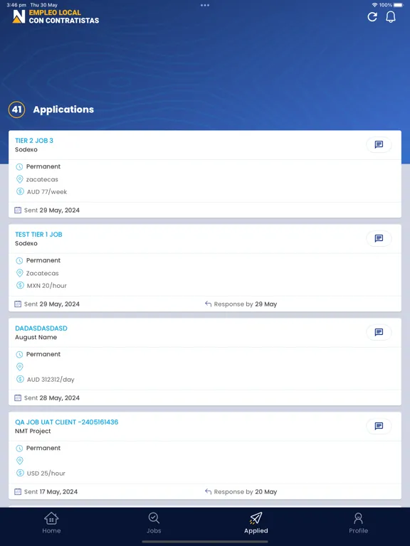 Capturas de pantalla de Empleo local - Newmont iPad 