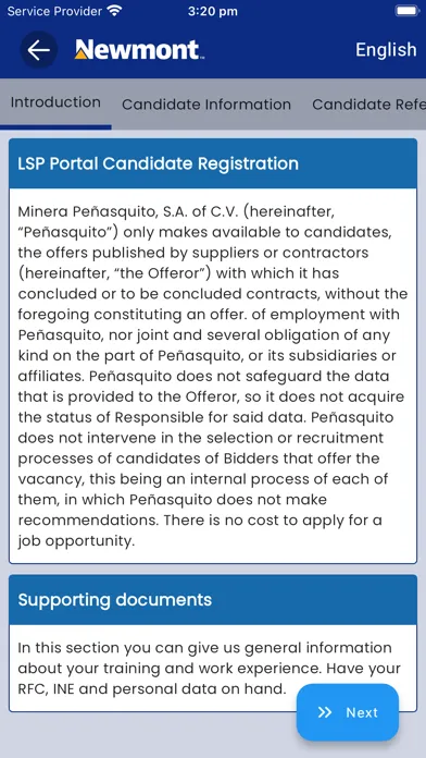 Capturas de pantalla de Empleo local - Newmont