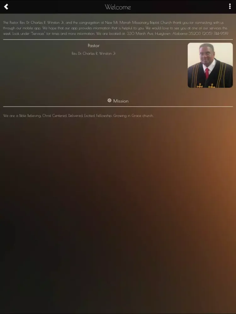 New Mt. Moriah, MBC iPad  Screenshots